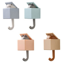 4 PCS Adhesive Coat Hook, Cute Cat Key Holder Hook, Cute Pet Hooks for Coat, Scarf, Hat, Towel, Key, Pet Hooks
