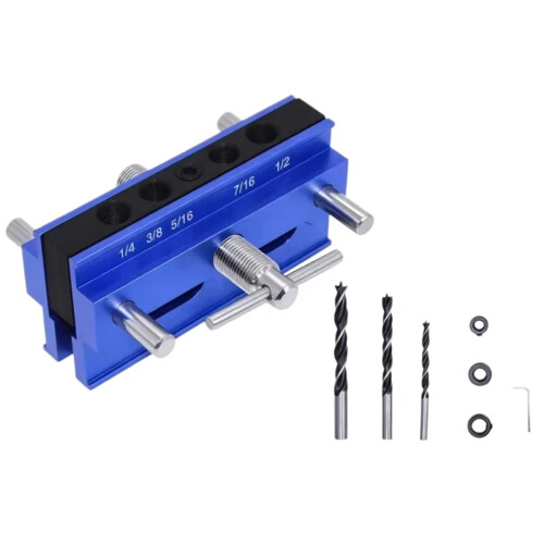 High Precise Wood Dowel Jig Kit Includes 3 drill Bit For