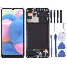 Écran LCD TFT pour Samsung pour Galaxy A30s numériseur assemblage complet avec cadre (noir)