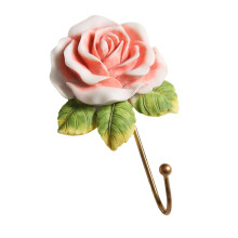 Charm-Herzhaken mit Rosenmuster, gefertigt aus robustem-Rosa