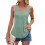 Women's openwork drawstring  color button suspender-Green L 1