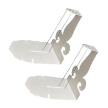 2 Stück rostfreier Metall-Pflanzenhalter für schwere Töpfe,-Weiß