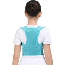 Adjustable Small Blue Posture Corrector for Kids with Ergonomic Shoulder and Back Support Brace