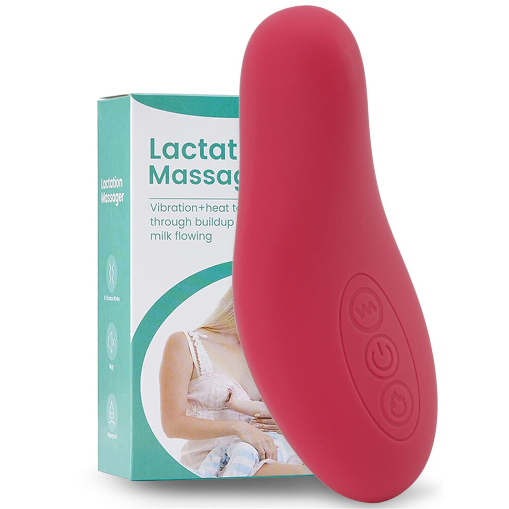 Breastfeeding Massager With Heat Therapy Relief For Mastitis And Clogged Milk Ducts, Brown