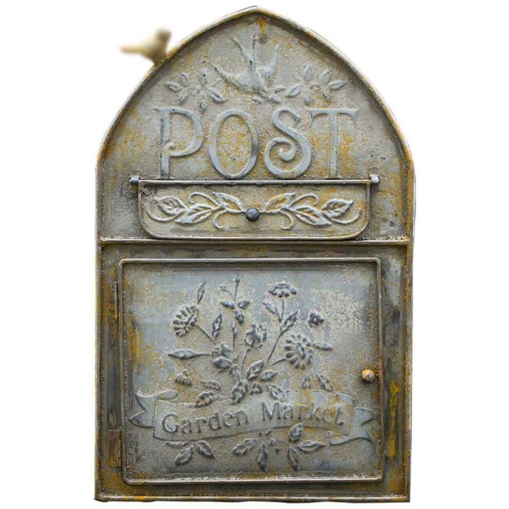Vintage Wall Mounted Mailbox Outdoor, Retro Iron Mailbox With Durable Rustproof Finish For Home 9310869656302