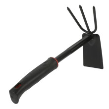 Stainless Steel Garden Hoe and Hand Cultivator 2 in 1 Tool for Weeding and Soil Loosening
