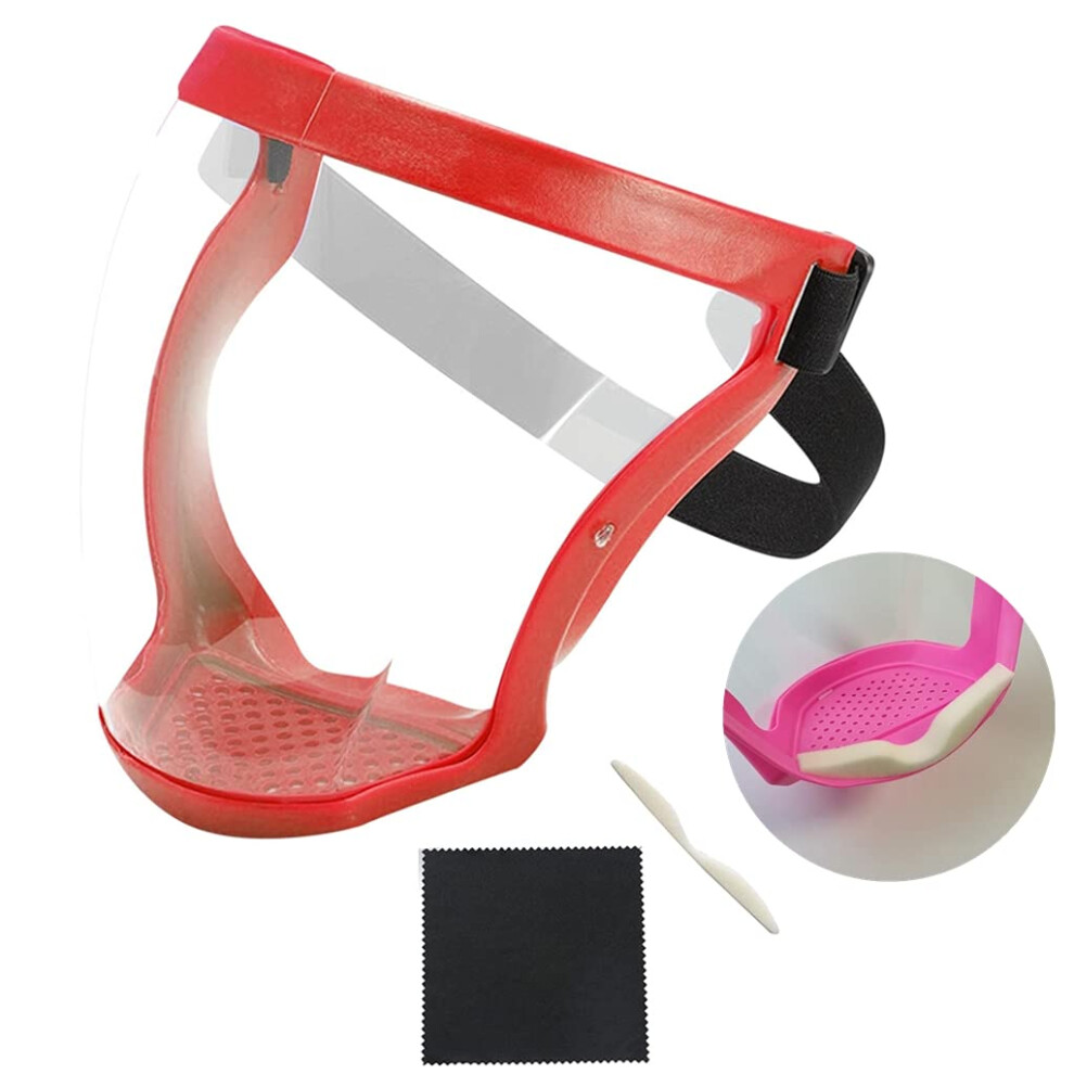 Antifog Clear Polycarbonate Face Shield For Adults With Chin Guard, Full Face Protection For Work And Cycling 9330225648680