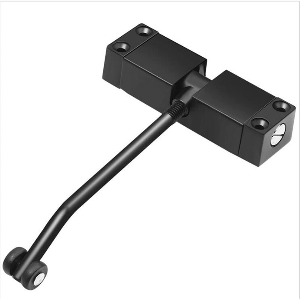 Automatic Door Closer Heavy Duty Hydraulic Design Adjustable Speed Aluminum Alloy Black Finish 9310869656708
