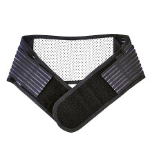 Magnetic Self Heating Back Support Belt for Pain Relief and Sciatica, Adjustable Breathable Unisex Brace (Black, M)