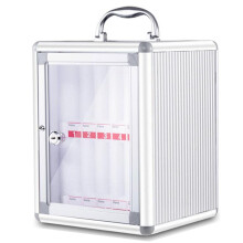 Cell Phone Storage Locker with Secure Lock and Numbered Slots, Wall Mounted Aluminum Cabinet for Office