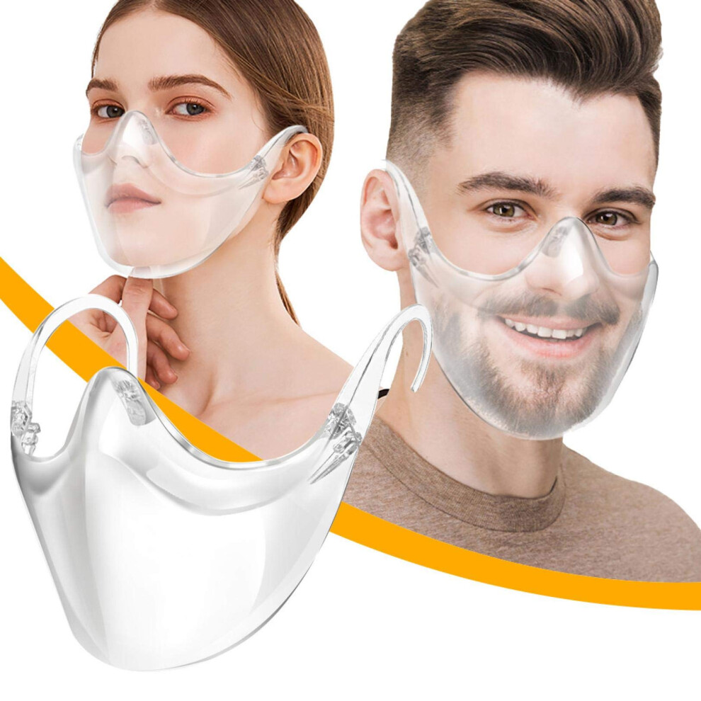 Clear Face Shield Reusable Transparent Face Mask Anti Fog Design Fully Transparent Visor For Adults 2Pcs 9310869656890