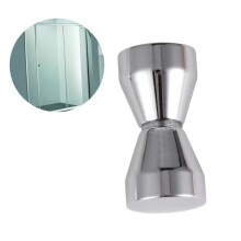 Aluminum Shower Door Handle and RV Shower Knob, Solid Alloy Round Design, Wide Door Compatibility