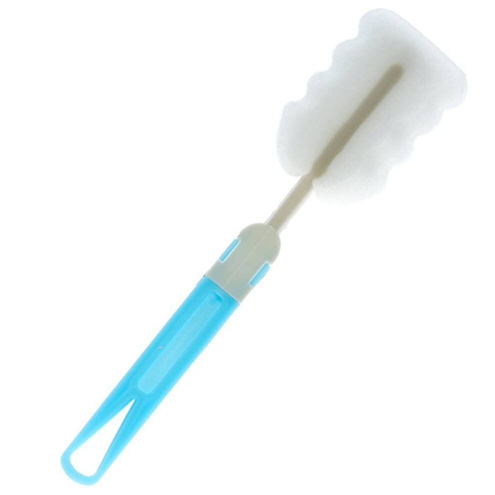 Detachable Baby Bottle Brush with Long Handle Sponge Head, Easy Clean White for Glass and Plastic Bottles