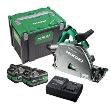 HiKOKI Brushless Plunge Saw 36V 165mm Cordless Track Saw x2 8ah Case C3606DPAJVZ