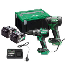 HiKOKI 36v 18v Multi Volt Twin Pack Combi Drill Impact Driver x2 5ah KC18DCJAZ