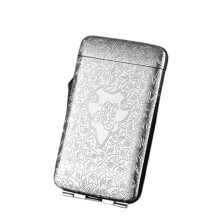 Vintage Engraved Metal Cigarette Case, Slim Pocket Holder Box Organizer for 16/20 Cigarettes Men Women