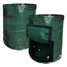 5 Gallon Green Potato Grow Bag with Handles and Easy Harvest Window, Reusable Garden Planting Bag for Outdoor Vegetables