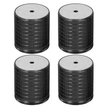 4Pcs Adjustable Aluminum Alloy Furniture Risers, 4375mm Height, 500kg Load Glossy Black Bed Sofa Table Leg Extenders