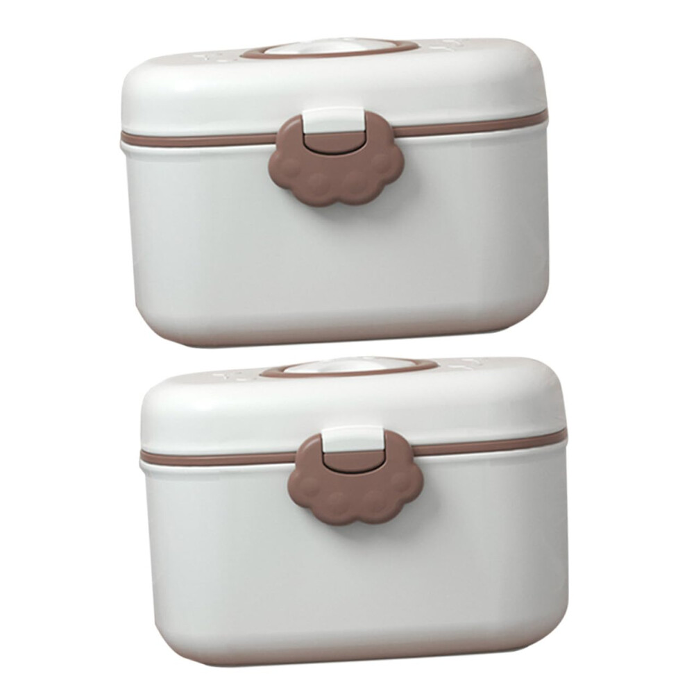 2 Pack Baby Formula Dispenser with Scoop, Leakproof Sealed Milk Powder Container for Travel