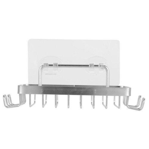 Wall Mounted Soap Dish with Drainage, No Drill Adhesive Holder for Space Saving Bathroom Use