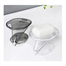 Soap Dish with Fast Drainage Design, Non‑Slip Base and Removable Drain Tray for Bathroom Sink