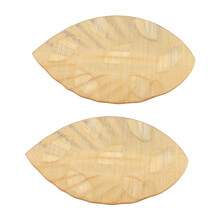 2pcs Leaf Shaped Towel Tray Decorative Bathroom Hand Towel Holder Set for Countertop or Hotel Use