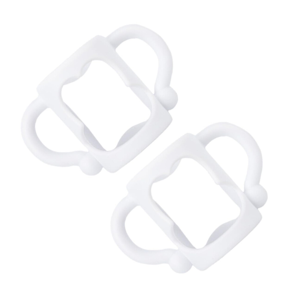 2pcs Silicone Wide Mouth Bottle Handles for Milk Bottles, Ergonomic NonSlip Grip, Easy Clean Durable Design