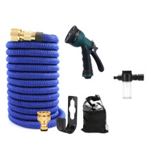 Garden Hose Set 30m Blue TPE  Pressure Expandable Hose with Wide Fan Spray Gun for Car Wash and Outdoor Cleaning