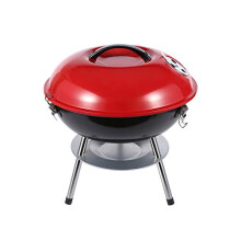 Portable Charcoal Grill 14 Inch for Outdoor Camping and Patio Picnic, Small BBQ Grill Black