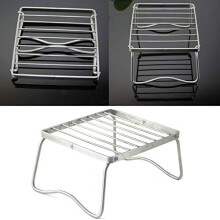 Portable Charcoal Grill Stainless Steel Foldable BBQ Grill for Camping Outdoor Cooking Ref: 8392