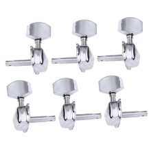 6pcs Vintage Style Guitar Tuning Pegs Silver Guitar Machine Heads for Acoustic and Electric Guitars Durable Metal Construction