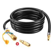 12ft Low Pressure RV Propane Quick Connect Hose with 1/4 Inch Adapter for Blackstone 17'/22' Griddle
