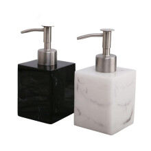 White Soap Dispenser Set 16.9oz 2 Pack with Black Durable Resin Pumps, Refillable Bathroom and Kitchen Lotion Bottles