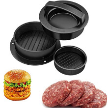 3 in 1 Non Stick Burger Press with Removable Base for Stuffed Burgers, Sliders and Beef Patties