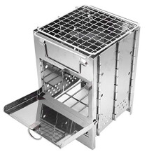 Portable Charcoal Grill Foldable Stainless Steel BBQ with Carry Bag for Outdoor Camping Picnic