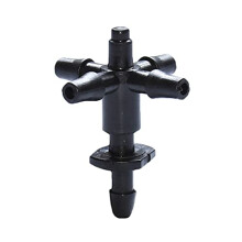 Drip Irrigation Connectors 4 Way and 5 Way Garden Fittings 3/8 Barbed Hose Adapter Kit 50 Pcs