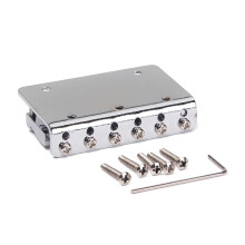 Fixed Hardtail Guitar Bridge for Electric Guitar, Vintage Silver Tailpiece with Adjustable Height Design