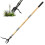 Stand Up Weed Puller with Long Handle, 4Claw Steel Head Manual Weeder Tool, Bamboo Handle Garden Weeding Tool 1