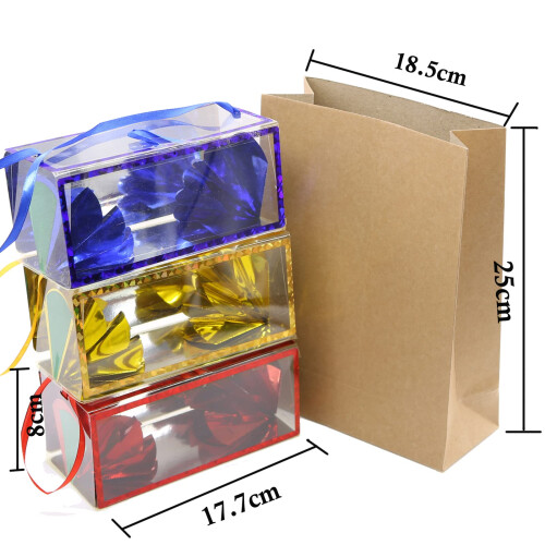 2 Pcs Appearing Flower Box Magic Tricks Set with Instant Visual Reveal Stage Ready Prop 2