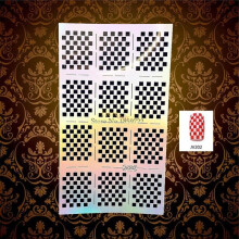 1PC Fish Scale Nail Art Stencil Template HBJV203, Reusable Vinyl Sticker for DIY Manicure