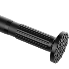 Tension Curtain Rod 3750in Black Heavy Duty No Drill Non Slip Adjustable Shower Curtain Rod for Bathroom and Windows