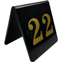 Black Acrylic Table Numbers 120 DoubleSided Tent Style Signs for Weddings and Events