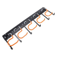 Garage Tool Organizer Wall Mount with NonSlip Hooks, Heavy Duty Rack for Brooms Rakes Shovels