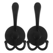 2pcs Stainless Steel Bathroom Hooks No Drill Suction Cup Rust Resistant Towel Hanger for Shower and Kitchen