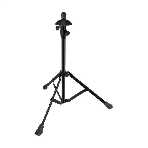 Adjustable Height Trombone Stand with Stable Triangular Base and Foldable Design for Stage and Studio