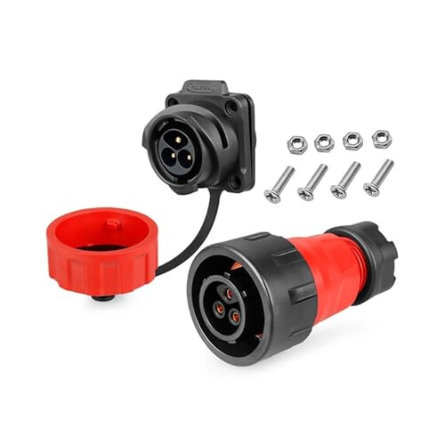 YM24 M24 IP67 Waterproof 3 Pin Connector Plug Socket Set, Quick Snap Lock for Stage Lighting