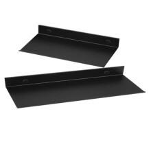 2pcs Metal Floating Shelves Rustproof Wall Mounted Storage Rack for Bathroom Kitchen and Living Room