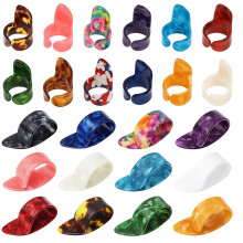 Guitar Finger Picks and Banjo Thumb Picks 24Piece Set ABS Material Comfortable Fit Durable Tone Control
