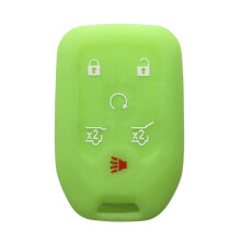 Silicone Key Fob Cover for GMC Terrain 2019 Canyon Suburban Silverado 2500 Luminous Green Shock‑Absorbing NonSlip Fit