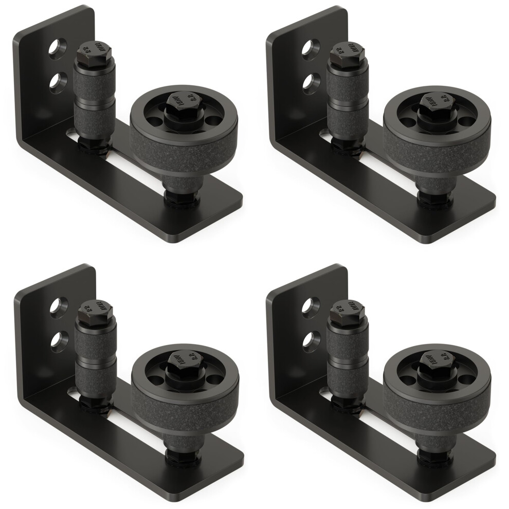 Barn Door Floor Guide 4 Pack, Adjustable Wall Mounted Sliding Hardware With Flush Design And Felt Strips For Quiet Operation 9310869660385
